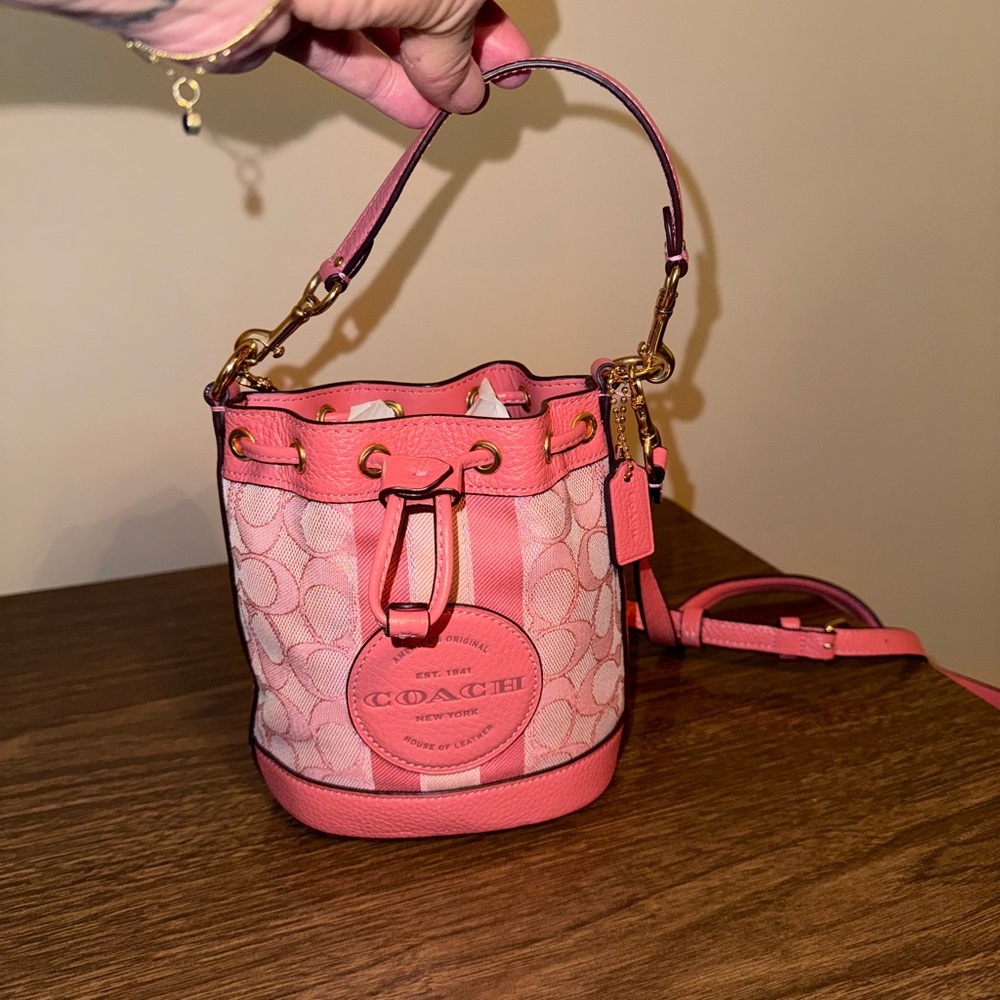 *Sold* Coach Mini Dempsey Bucket Bag